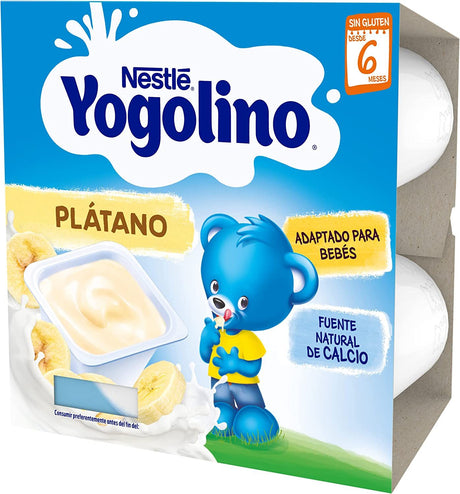 Yogolino Yogurt de Plátano · Nestlé · 4x100 gramos