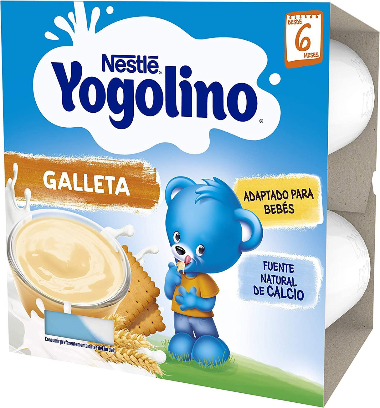 Yogolino Yogur con Sabor a Galleta · Nestlé · 4x100 gramos