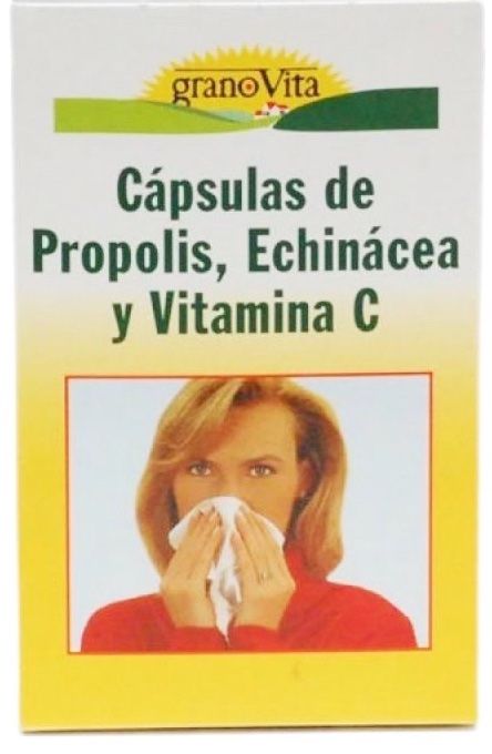 Cápsulas de Própolis, Echinácea y Vitamina C · Granovita · 75 cápsulas