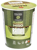 Vaso de Sopa Ramen de Miso Sin Gluten · King Soba · 85 gramos