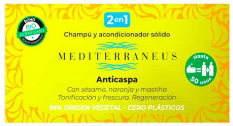 Champú & Acondicionador Sólido - Anticaspa · Mediterraneus · 55 gramos