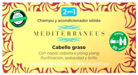 Champú & Acondicionador Sólido - Cabello Graso · Mediterraneus · 55 gramos