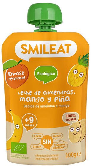 Smoothie de Leche de Almendras, Mango y Piña · Smileat · 100 gramos