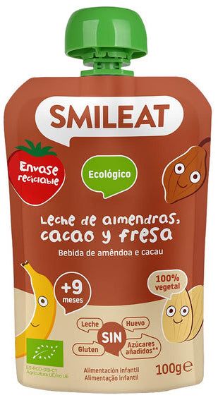 Smoothie de Leche de Almendras, Cacao y Fresa · Smileat · 100 gramos