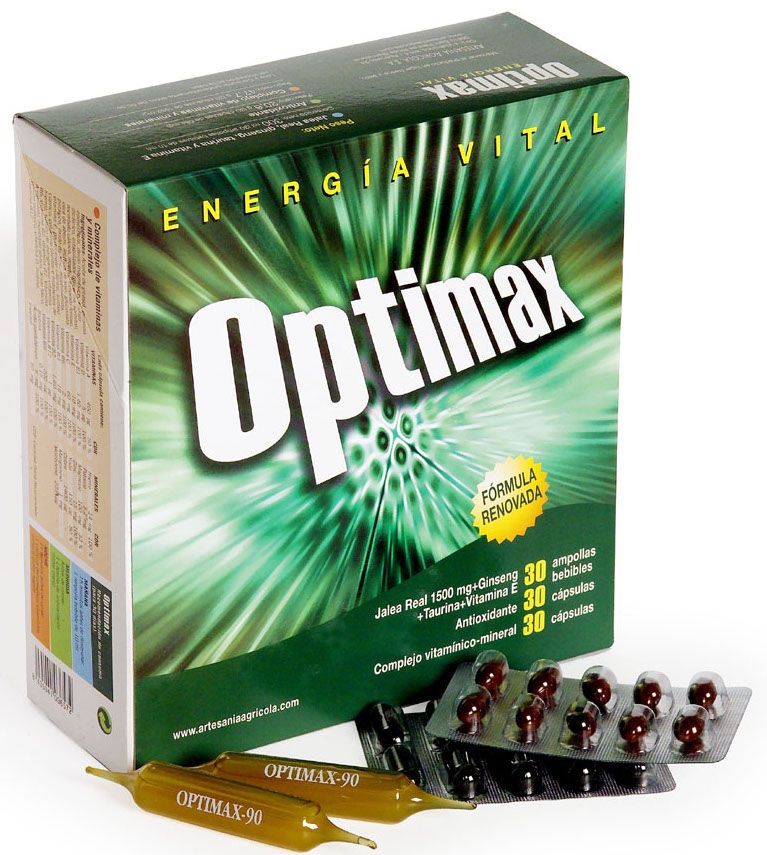 Optimax · Plantis · 30 ampollas + 60 cápsulas