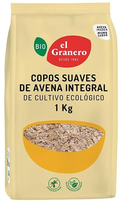 Copos Suaves de Avena Integral Bio · El Granero Integral · 1 kg