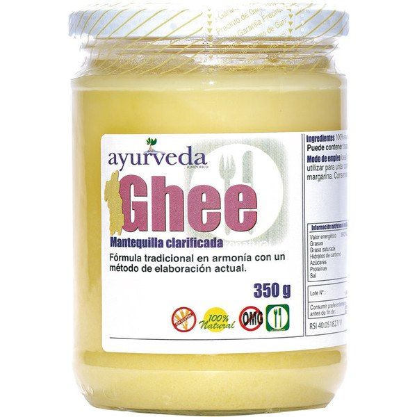 Ghee Mantequilla Clarificada Ayurvédica · Ayurveda Auténtico · 350 gramos