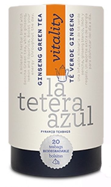 Té Verde Ginseng Premium · La Tetera Azul · 20 pirámides