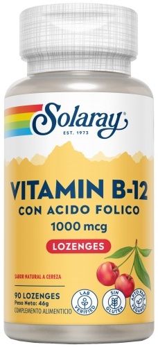 Vitamina B12 1.000 mcg · Solaray · 90 comprimidos