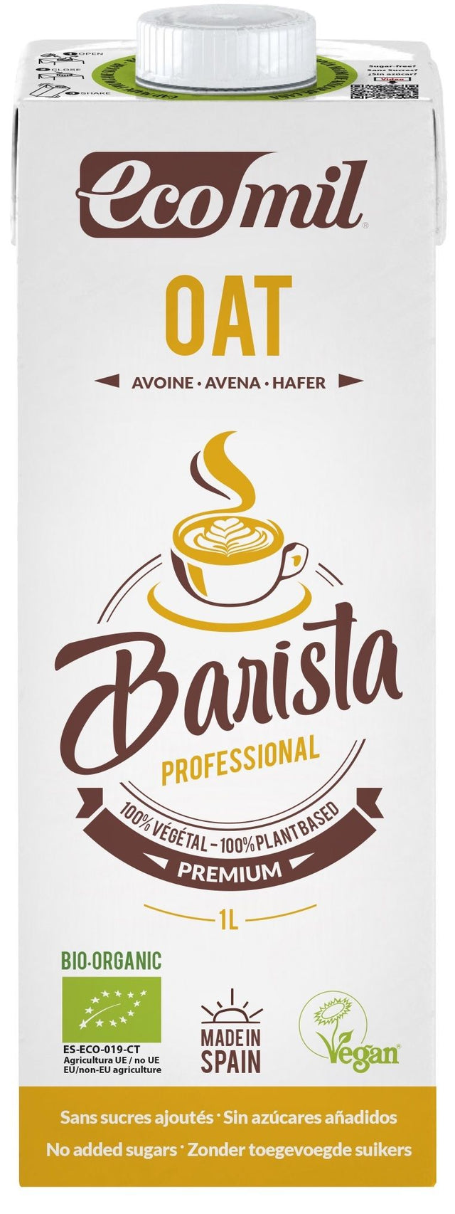 Bebida de Avena Barista Bio · Ecomil · 1 litro