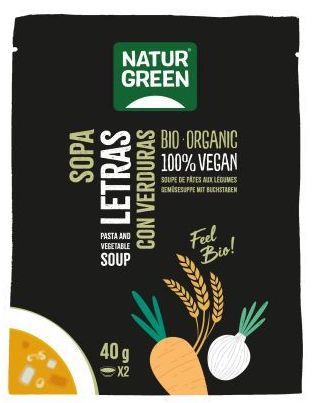 Sopa de Letras con Verduras Bio · Naturgreen · 40 gramos