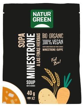 Sopa de Minestrone a las Finas Hierbas Bio · Naturgreen · 40 gramos