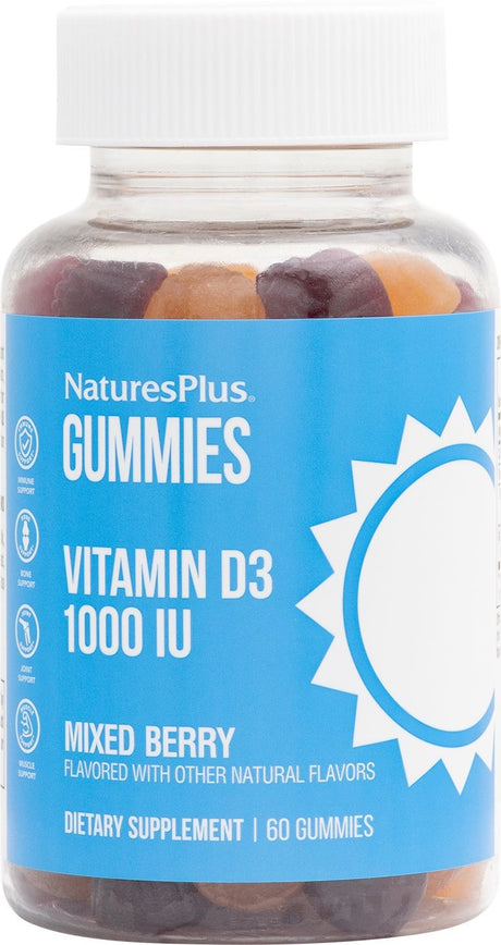 Gummies Vitamina D3 1000 UI · Nature's Plus  · 60 gominolas