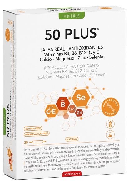 Bipole Jalea Real 50 Plus · Dietéticos Intersa · 20 ampollas