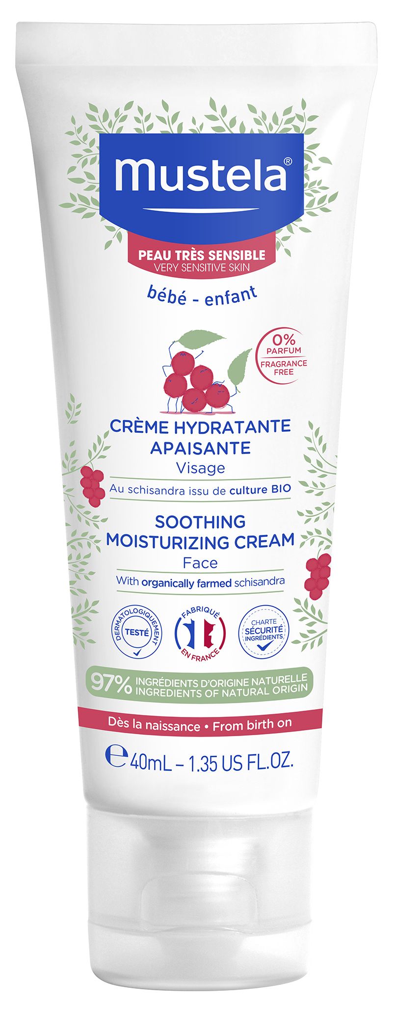 Crema Facial Hidratante Confort · Mustela · 40 ml