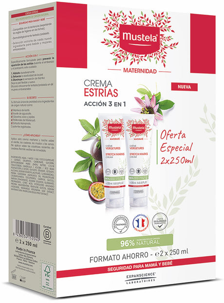 Duplo Crema Estrías · Mustela · 2x250 ml