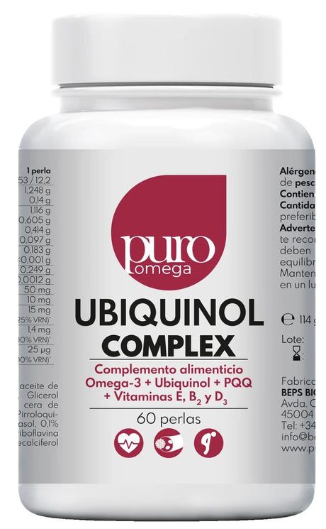 Ubiquinol Complex · Puro Omega · 60 perlas