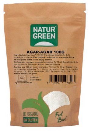 Agar Agar Bio · Naturgreen · 100 gramos