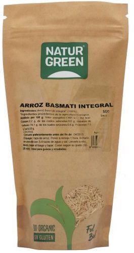 Arroz Basmati Integral Bio · Naturgreen · 500 gramos