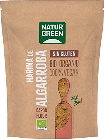 Harina de Algarroba Sin Gluten Bio · Naturgreen · 500 gramos