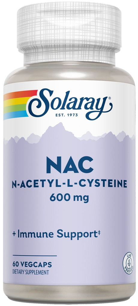 NAC (N-Acetyl-L-Cysteine) 600 mg · Solaray · 60 cápsulas