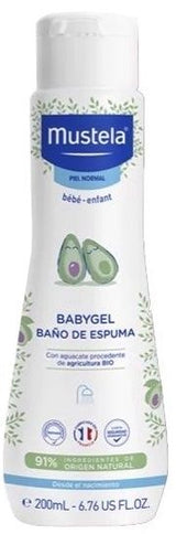 Babygel Baño de Espuma con Aguacate Bio · Mustela · 200 ml