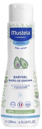 Babygel Baño de Espuma con Aguacate Bio · Mustela · 200 ml