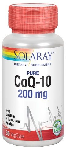 Pure CoQ-10 200 mg · Solaray · 30 cápsulas