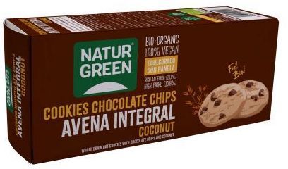 Cookie de Avena Integral con Coco Bio · Naturgreen · 140 gramos