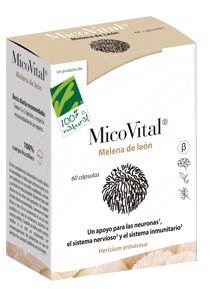 MicoVital Melena de León · 100% Natural · 60 cápsulas