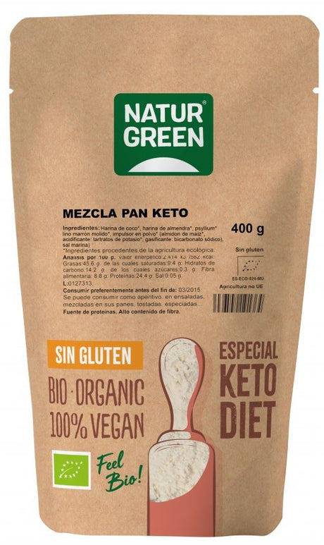 Mezcla para Pan Keto Bio · Naturgreen · 400 gramos