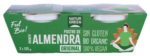 Postre de Almendra Original Bio · Naturgreen · 2x125 gramos