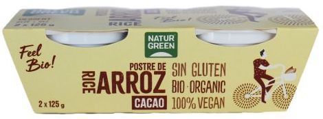 Postre de Arroz con Cacao Bio · Naturgreen · 2x125 gramos