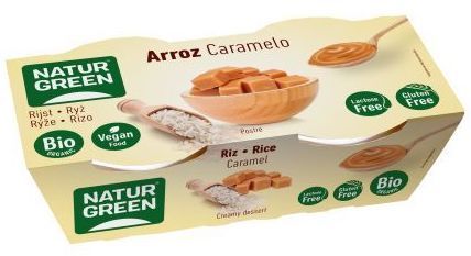 Postre de Arroz con Caramelo Bio · Naturgreen · 2x125 gramos