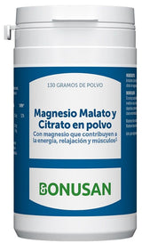 Magnesio Malato y Citrato en Polvo · Bonusan · 120 gramos