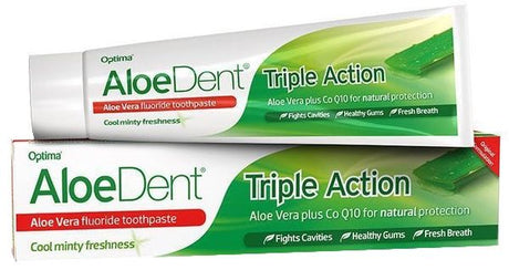 Dentífrico Aloe Dent Triple Acción con Flúor · Optima · 100 ml