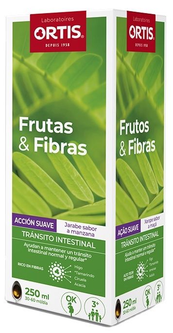 Jarabe Frutas & Fibras Acción Suave · Ortis · 250 ml