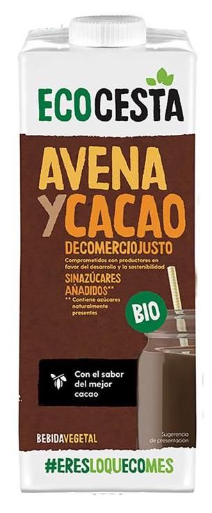 Bebida Vegetal de Avena y Cacao Bio · Ecocesta · 1 litro