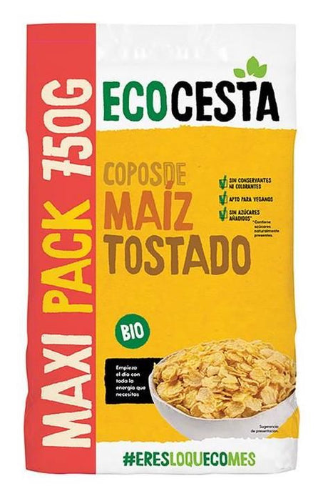 Maxi Pack de Copos de Maíz Tostado Bio · Ecocesta · 750 gramos