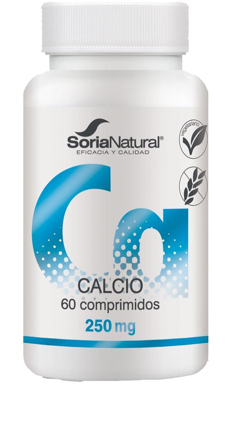 Calcio con Vitamina D3 - Liberación Sostenida · Soria Natural · 60 comprimidos