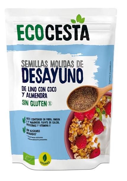 Semillas Molidas de Desayuno de Lino con Coco y Almendra Bio · Ecocesta · 200 gramos [Caducidad 02/2025]