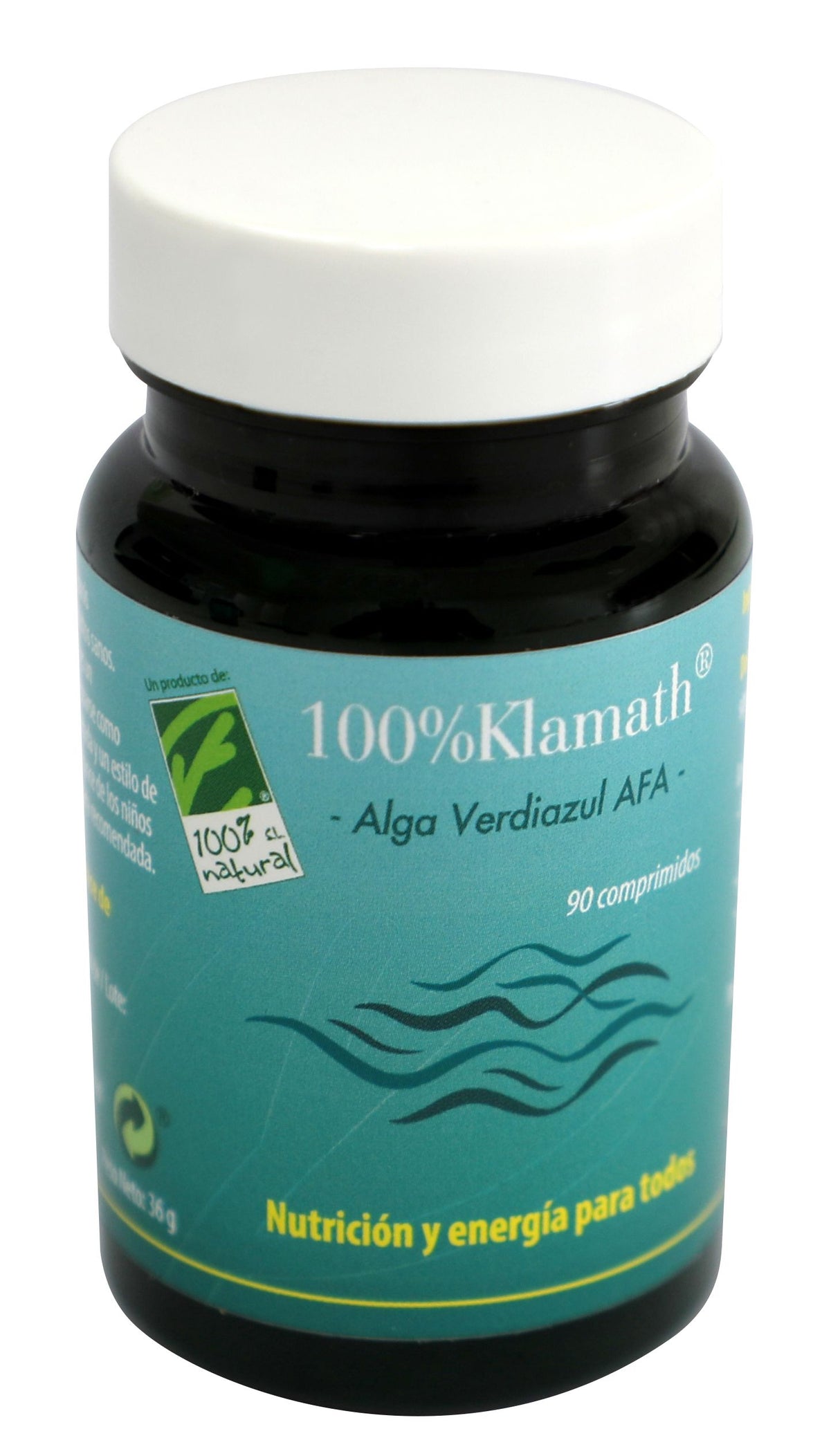 100% Klamath (Alga Verdiazul AFA) · 100% Natural · 90 comprimidos