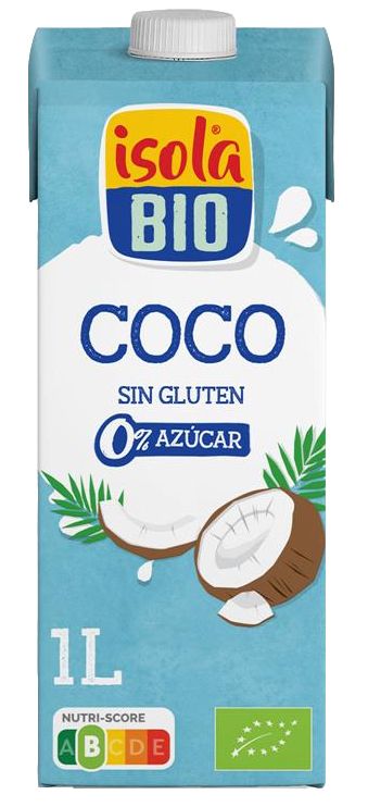 Bebida de Coco 0% Azúcar · Isola Bio · 1 litro