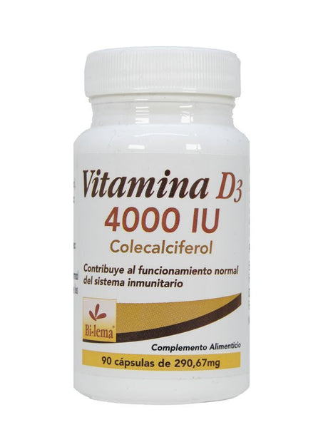 Vitamina D3 4000 UI · Bilema · 90 cápsulas