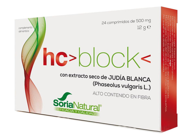 HC Block · Soria Natural · 24 comprimidos