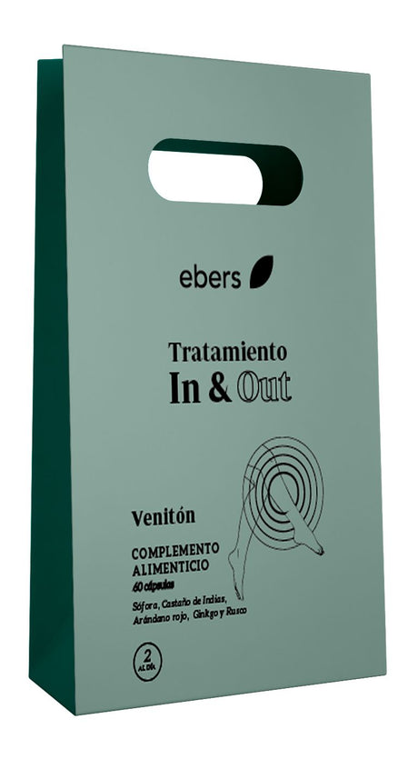 Tratamiento Piernas Cansadas In & Out · Ebers · 60 cápsulas + 250 ml