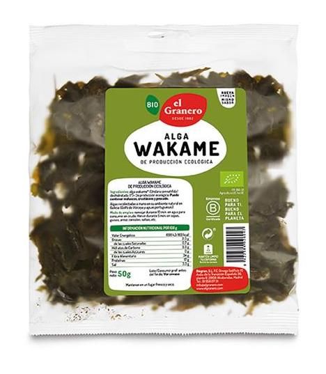 Alga Wakame · El Granero Integral · 50 gramos