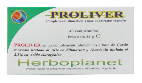 Proliver · Herboplanet · 40 comprimidos