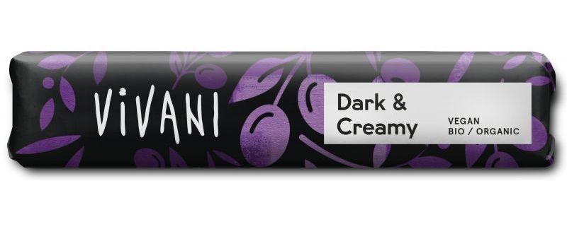 Chocolatina Dark & Creamy · Vivani · 35 gramos