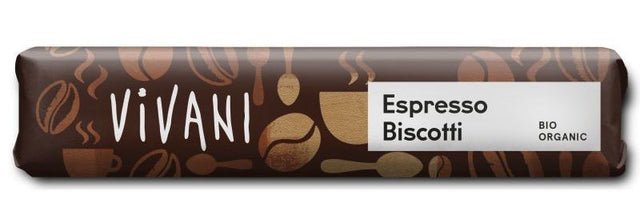 Chocolatina Espresso Biscotti · Vivani · 40 gramos [Caducidad 01/2025]